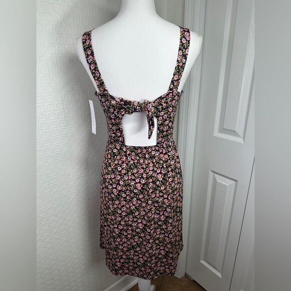 Gilli Sleeveless Back Tie Ditsy Mini Dress Size Small - Picture 6 of 10